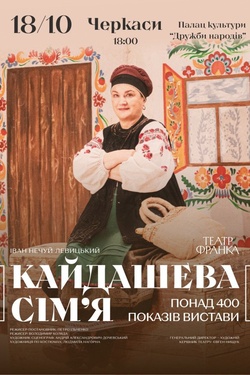 Вистава «Кайдашева сім'я». Афіша вистав