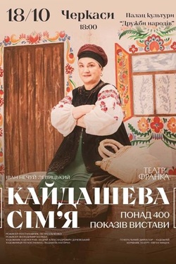 Вистава «Кайдашева сім'я». Афіша вистав